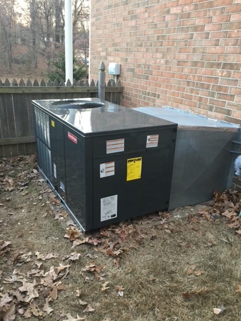 HVAC units installed outside a home.